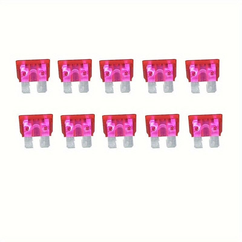 10pcs Auto Mini Car Fuses 5A-40A with Built-in Lamp Repair Tool Kit