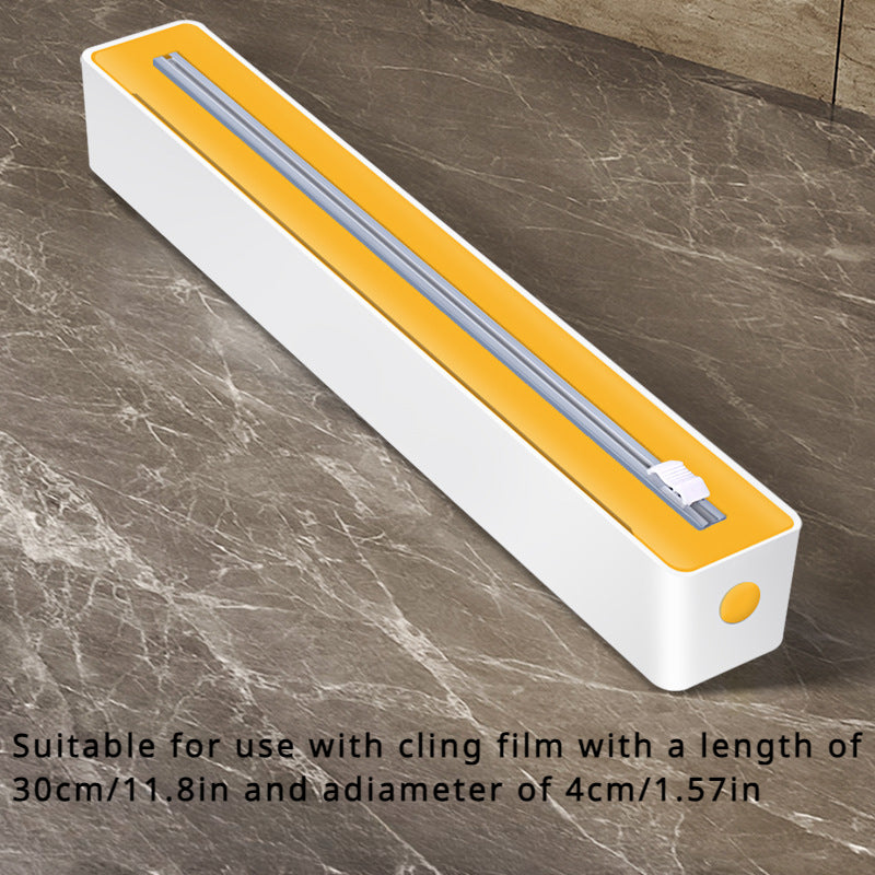 Adjustable Magnetic Kitchen Wrap Dispenser Wall Mount Cutter for Cling Film Foil