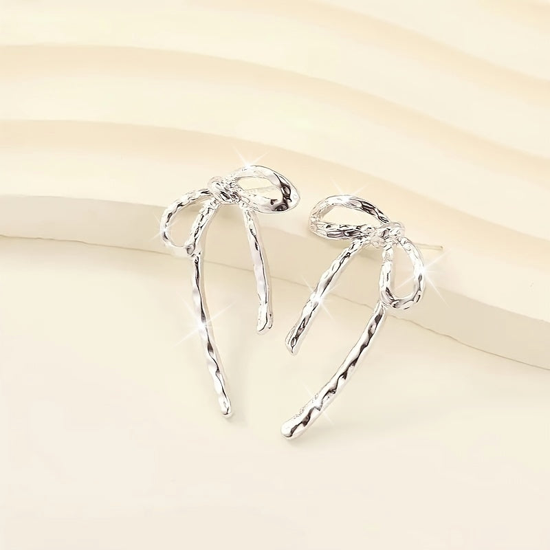 Ayollar uchun minimalistik geometrik kamonli sirg‘alar, kumush, zamonaviy zargarlik buyumlari