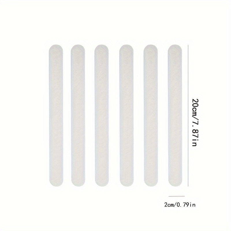 6 Transparent Waterproof Anti-Slip Bathtub Strips 220cm for Bathroom Safety