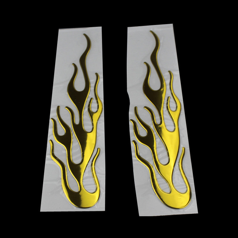 2Pcs Reflective Vinyl Flame Stickers for Cars and Motorcycles Decals