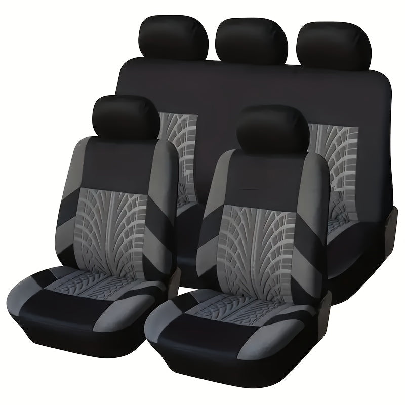Universal 5-Seater Car Seat Cover Set Polyester All-Season Durable