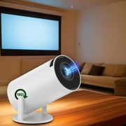Portable WiFi6 Wireless Projector 1080P Support 3.3m Zoom 180° Rotation