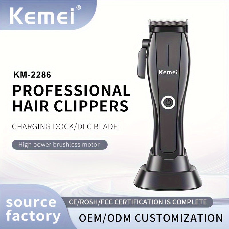 Hair Clippers USB rechargeable lithium battery high-speed motor DLC blade adjustable charging stand long battery life salon barbershop
