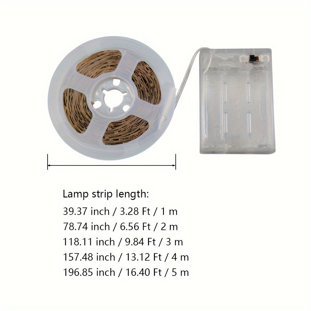 LED chiroq lenta roli, 99.97sm-5.0m, turli foydalanishlar uchun, batareya kiritilmagan.