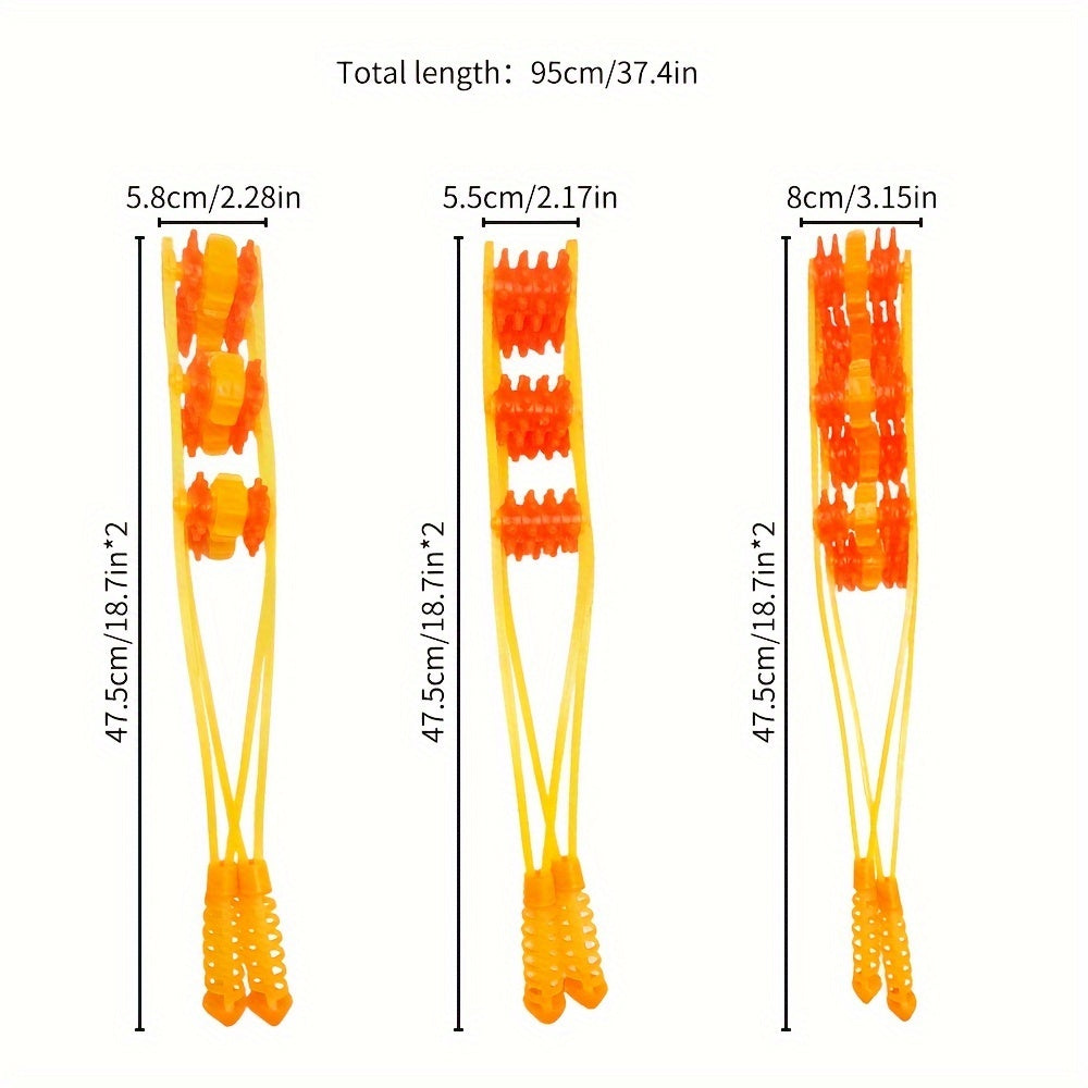 Sayohat, ofis, sport va uyda foydalanish uchun portativ orqa massaj roliki arqon. Mustahkam plastik, sozlanadigan tasmalari va bo'yin va orqa massajlari uchun tuzilgan roliklari bilan.