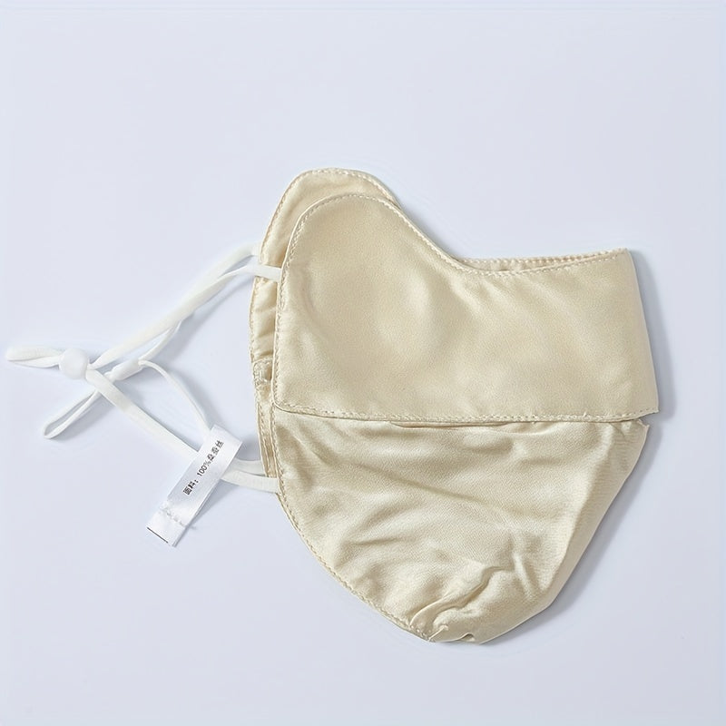 Women's Silk Face Mask with UV Protection and Breathable Sunscreen Properties