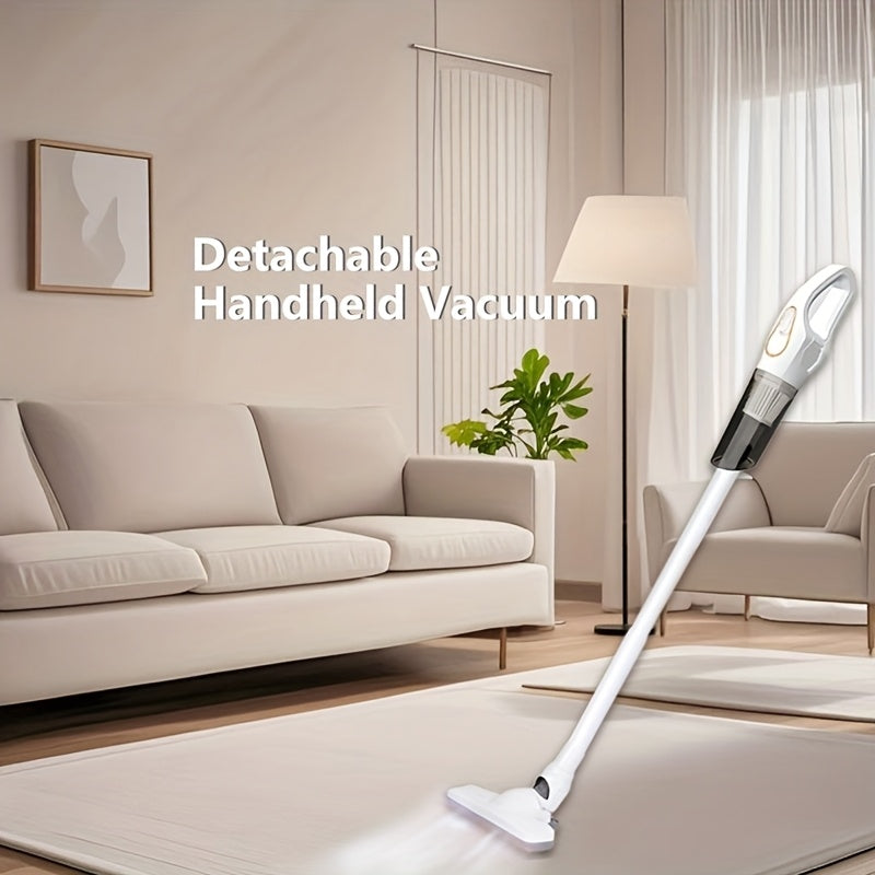 Cordless Stick Vacuum Cleaner with USB Rechargeable Lithium Battery 2000mAh 6KPa Suction Quiet 60dB