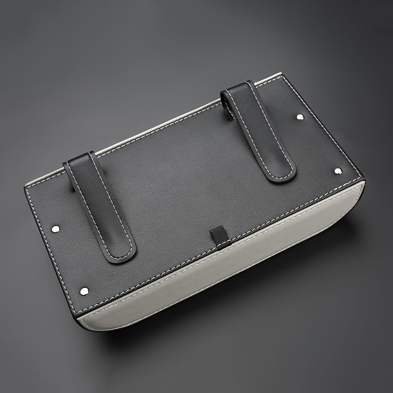 Держатель для салфеток в автомобиль из черной кожи, подвесная органайзер для интерьера автомобиля