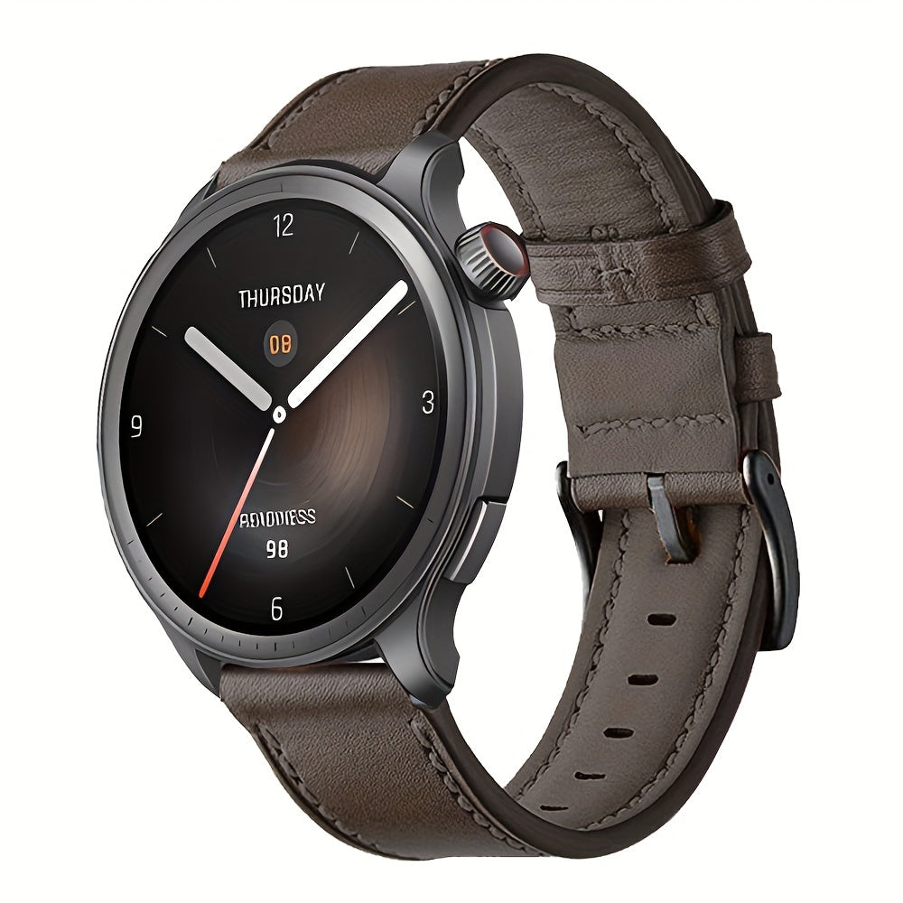 22mm Water-Resistant Synthetic Leather Smartwatch Band Unisex Compatible with GTR GTS Venu