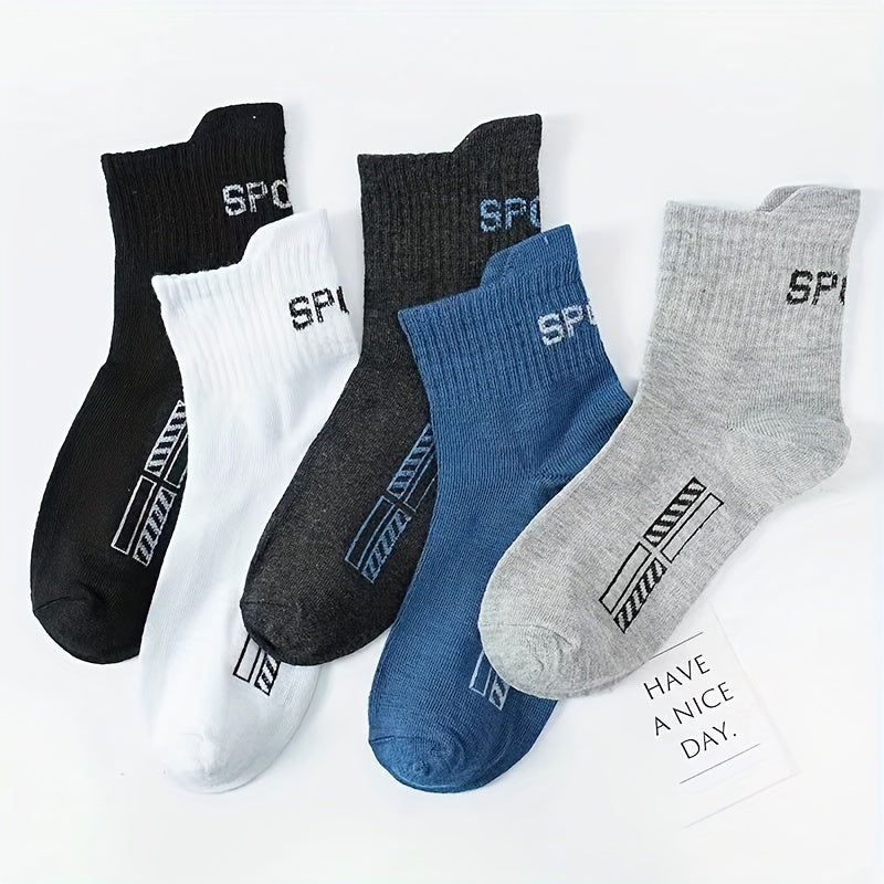 Men's Casual Socks Pack of 10 Pairs Size 38-45 Breathable Cushioned All Seasons
