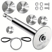 Steel Cutting Wheel for Rotary Saw 1/4 Inch Hex Shank Thin Disc with 8 Heads