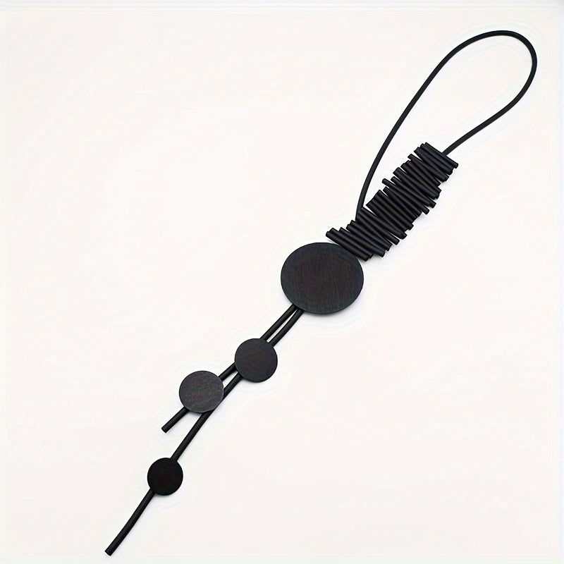 Ayollar uchun Boho Tribal uslubidagi silikon Y-bog'ich - Kundalik va bayram kiyimlari uchun uzun kauchuk zargarlik - Har mavsum uchun ko'p maqsadli bayonot asari