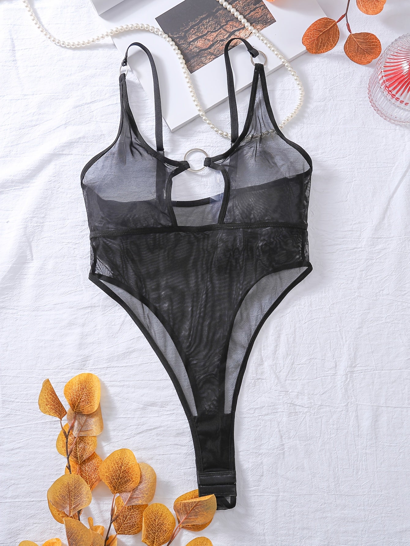 Summer Women's Mesh Strapless Bodysuit for European and American Fashion