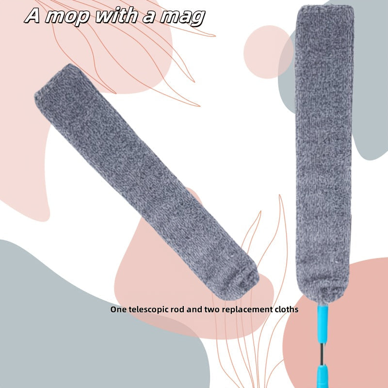 Microfiber Fan Cleaning Kit with Extendable Pole - 1 ta to'plamni o'z ichiga oladi, elektr energiyasini talab qilmaydi, Yashash xonasi, Yotoqxona, Tashqarida, Hojatxona va Oshxona uchun mos - Yuviladigan material va tozalash cho'tkasi bilan jihozlangan