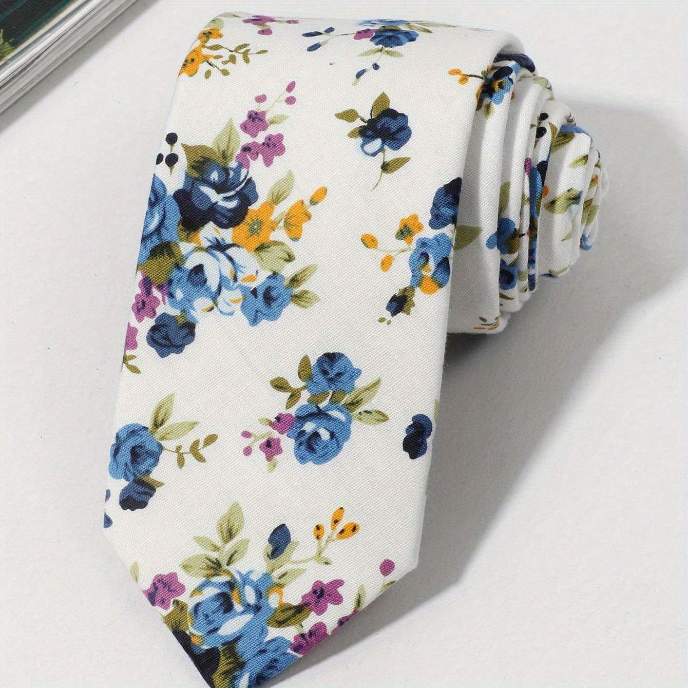 Men's Floral Print Party Tie for Formal Occasions