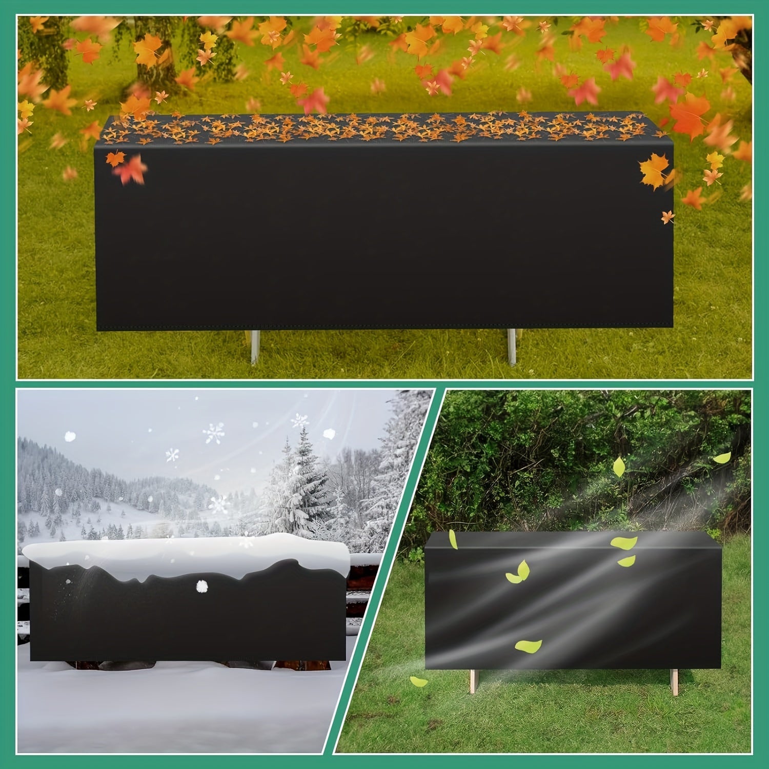 Rectangular Garden Furniture Cover Waterproof Oxford Fabric for Outdoor Patio Rattan