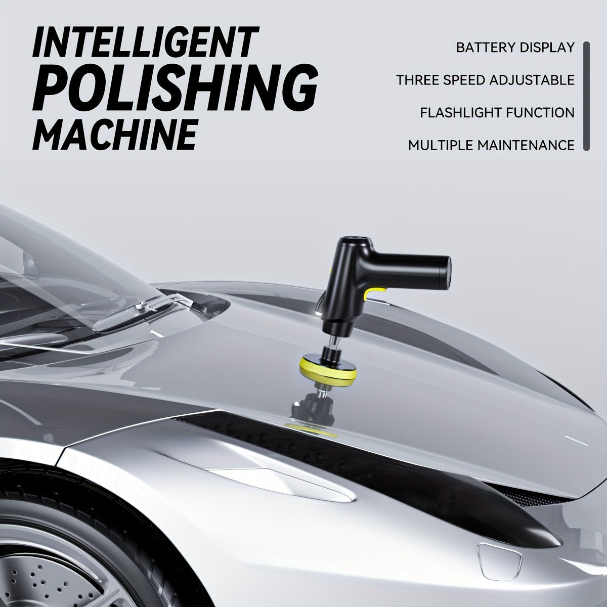 Rechargeable Cordless Car Polisher with 2000mAh Lithium Battery and USB Charging