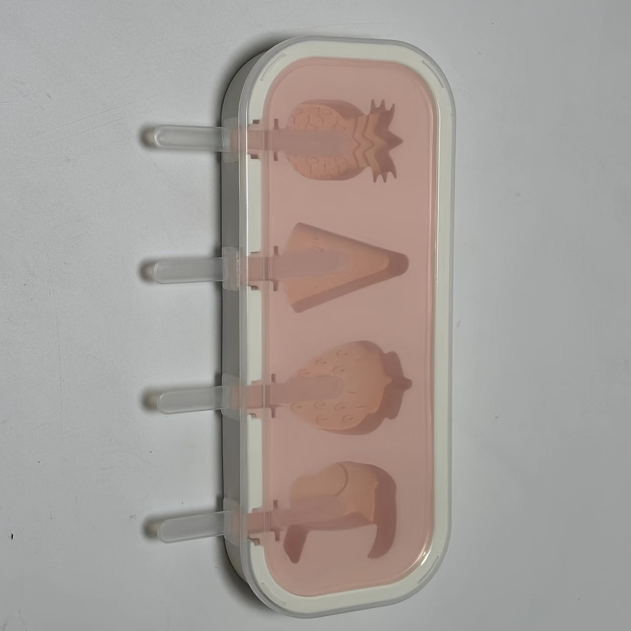 Yoz uchun kulgili shakllarga ega Silikon Popsicle shakllari - 24.99cm x 10.01cm, Restoran yoki Uy uchun ajoyib