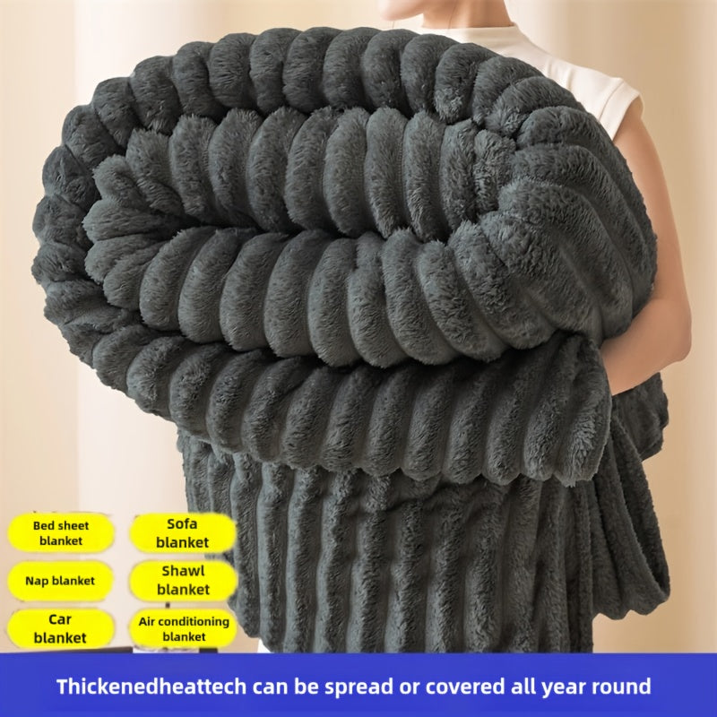 Faux Fur Blanket for Adults and Kids Soft Fluffy Travel Sofa Bed Decor