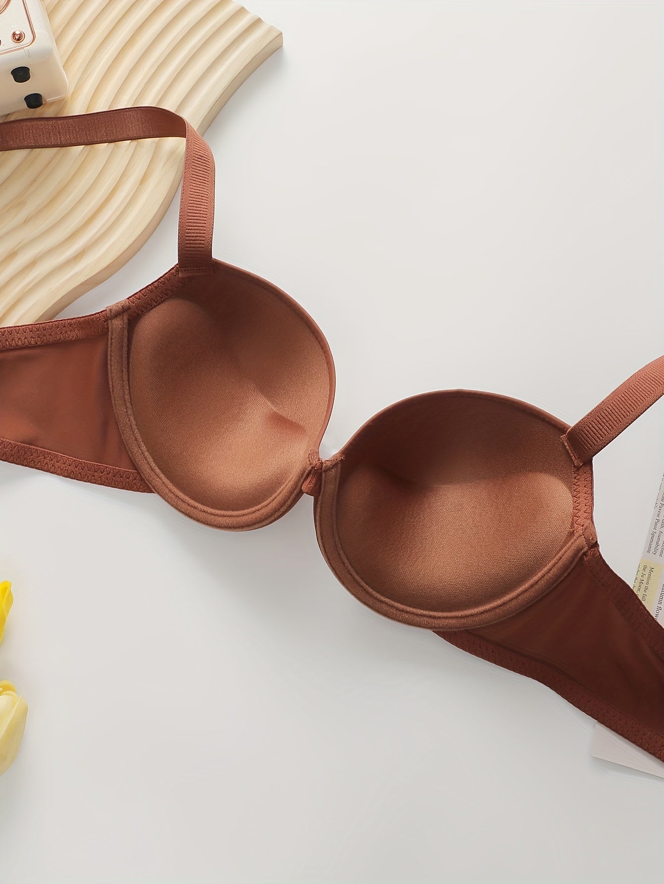 Women’s Letter Print Push Up Lingerie Set with Adjustable Straps