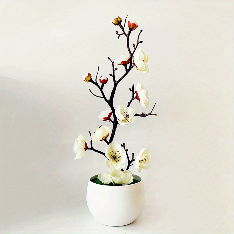 Artificial Plum Potted Plant for Weddings and Decorations