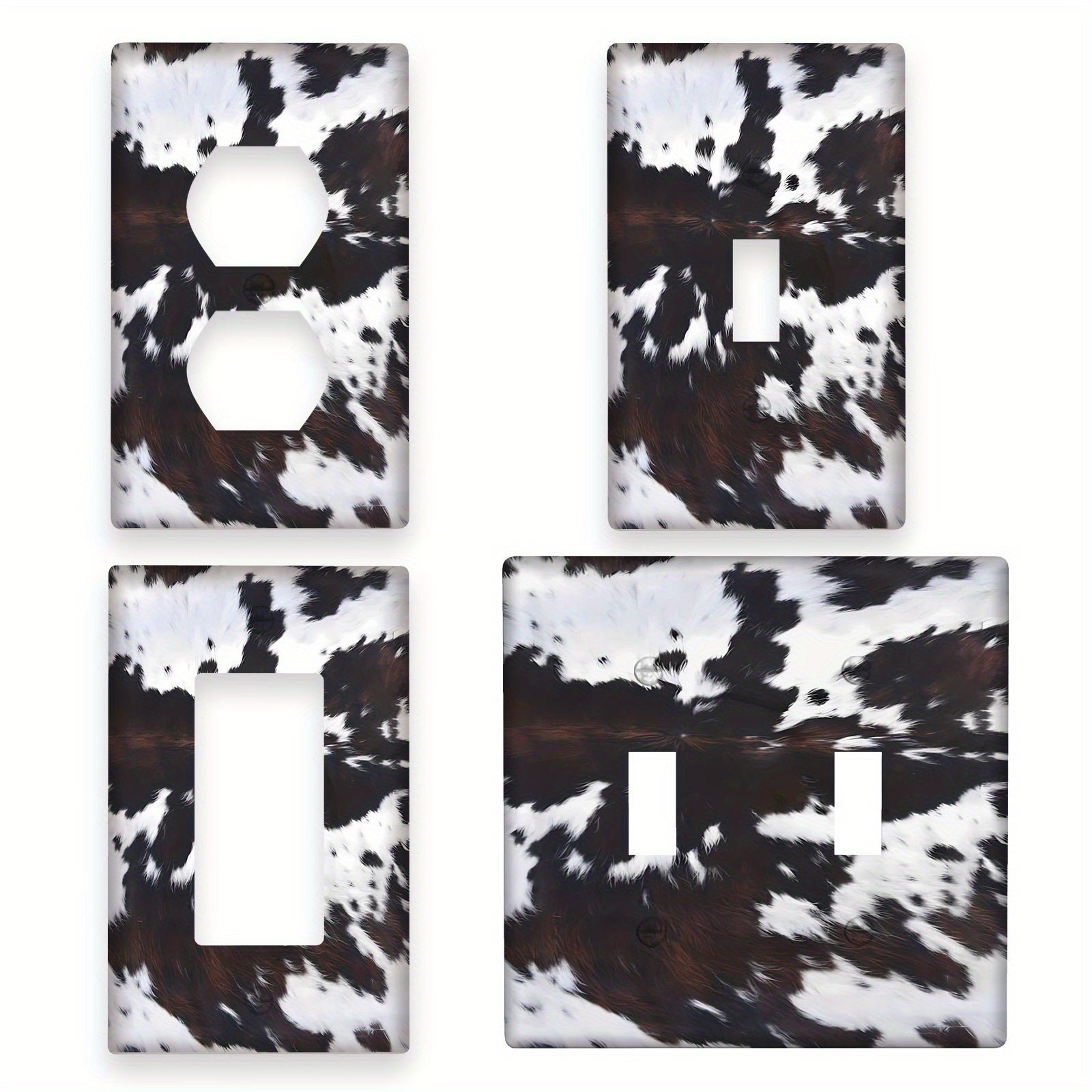 Highland Cow Light Switch Plate 1 or 2 Gang Indoor Outdoor Battery-Free Easy Install