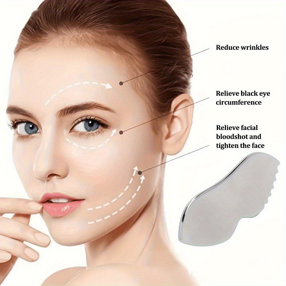 Stainless Steel Gua Sha Facial Massage Tool for Face Neck Eye Body Relaxation