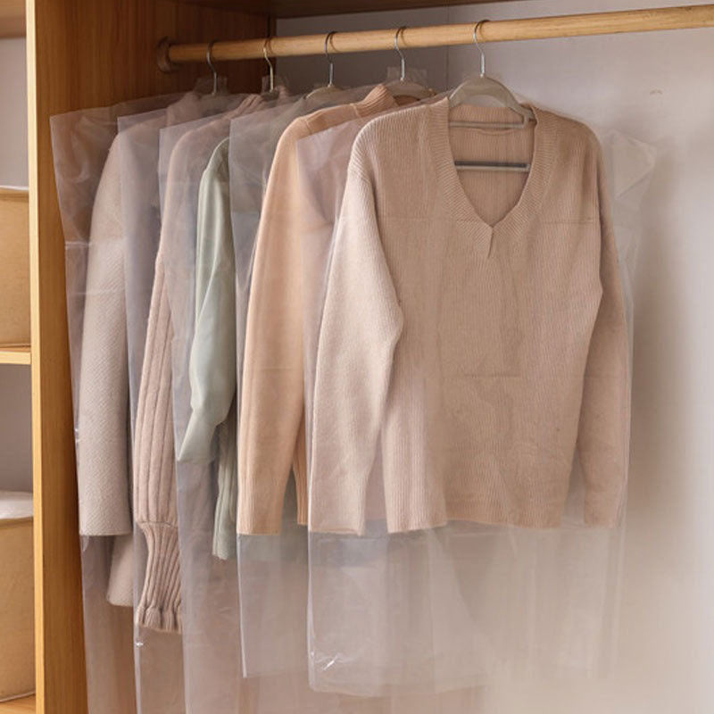 Clear Dustproof Garment Covers for Suits and Dresses Water-Resistant Storage Bags