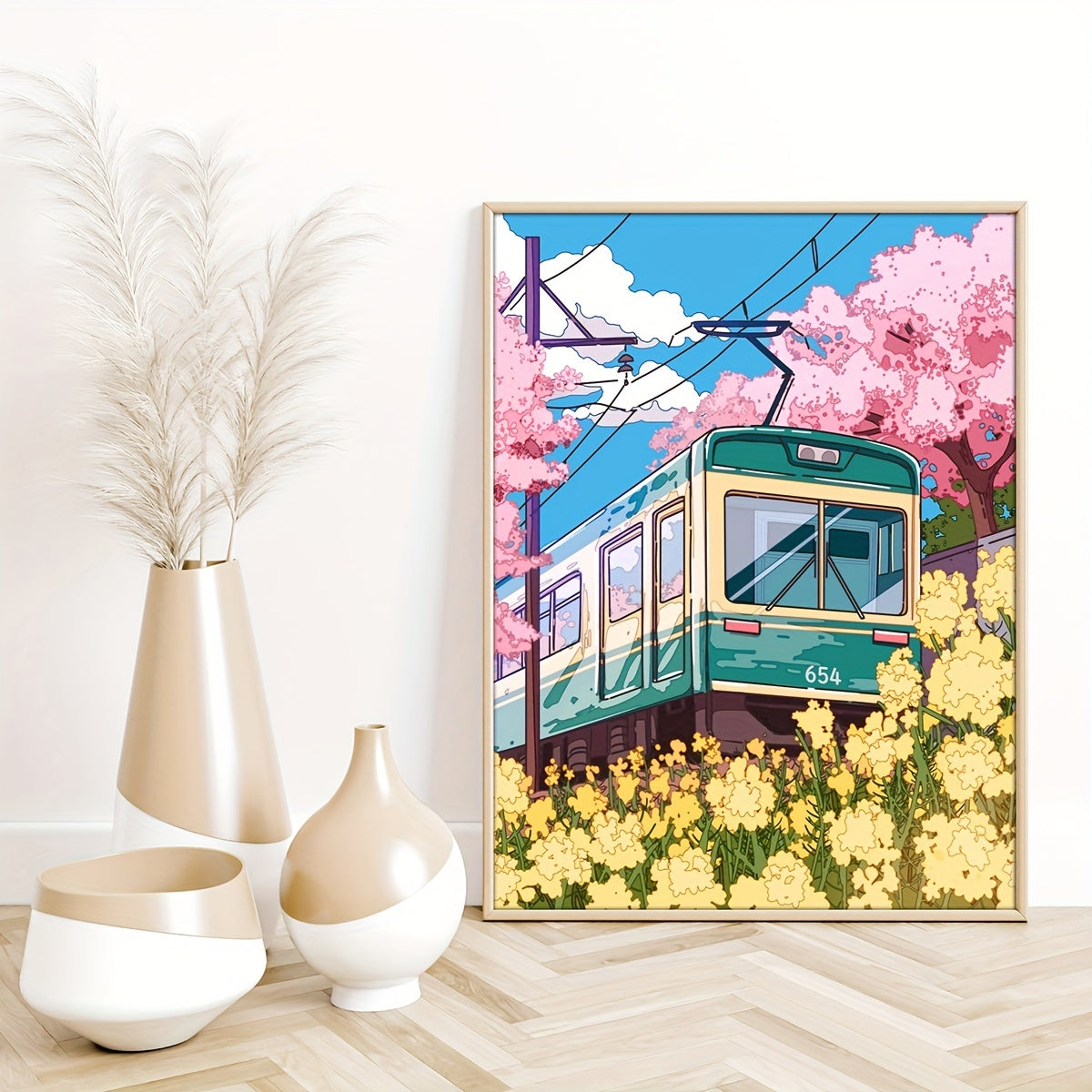 Japanese Sakura Anime Wall Art Set for Preppy Room Decor Canvas Posters
