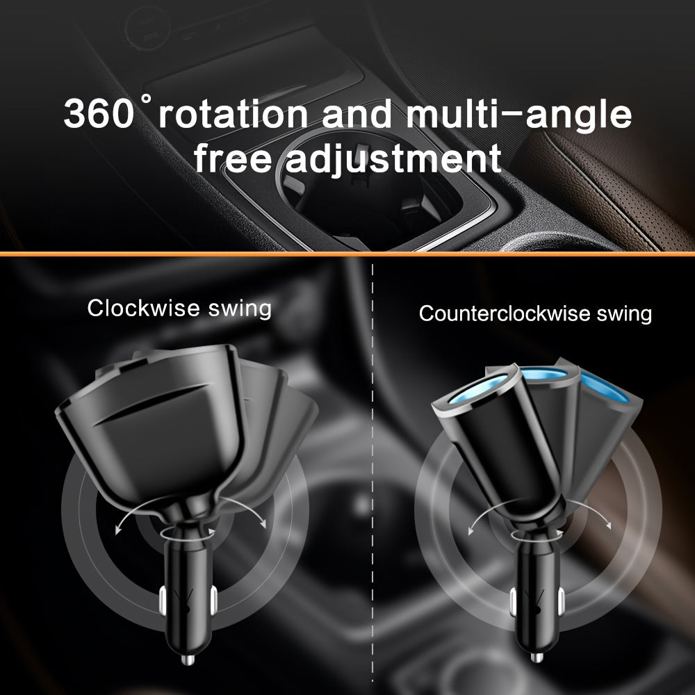 Dual USB Type-C Car Charger Fast Charge with Digital Display