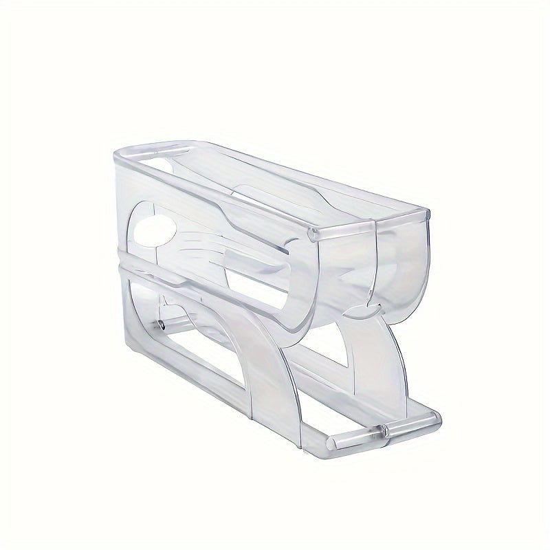 Egg Dispenser 3-Tier Food-Safe Plastic Shatterproof Transparent Yellow for 21 Eggs