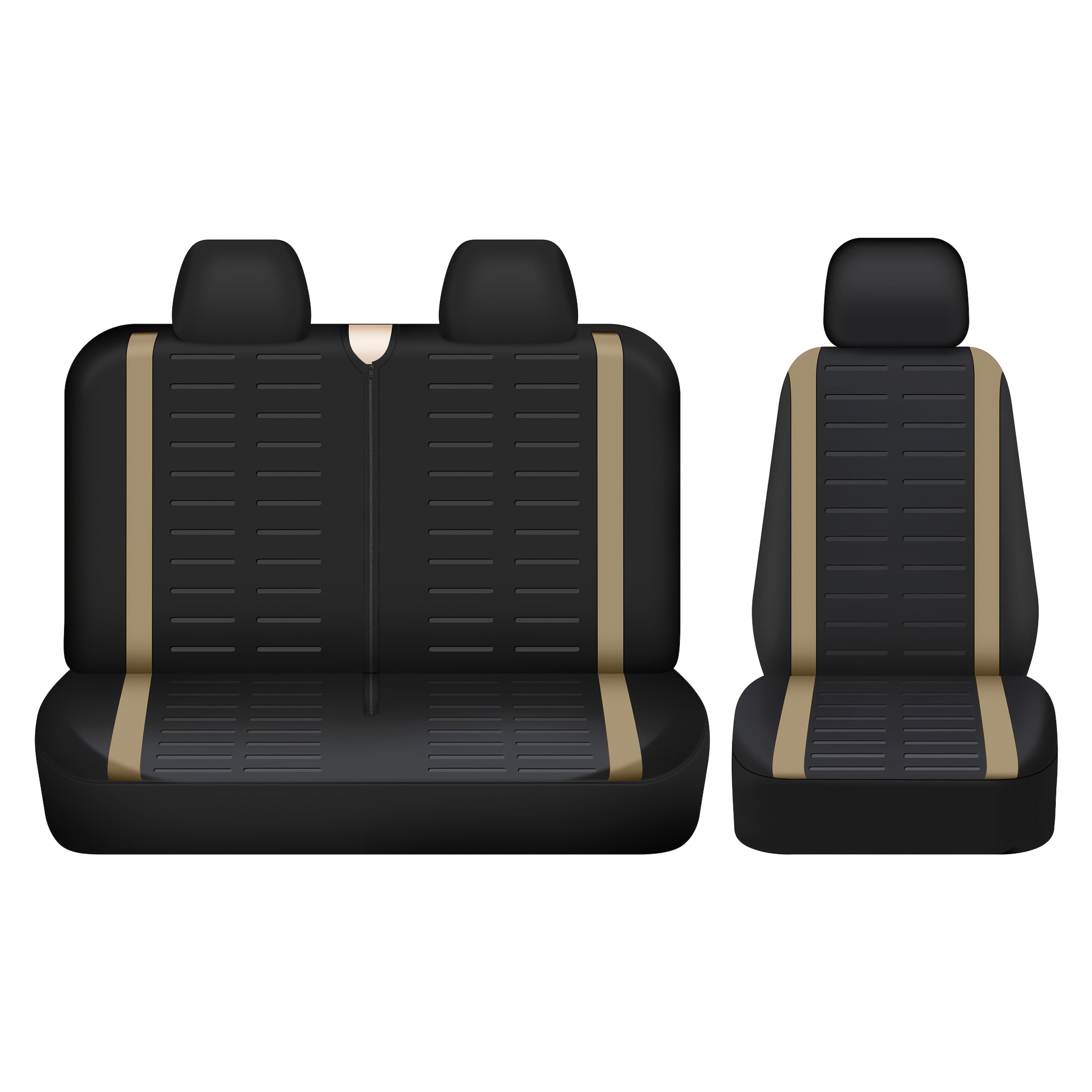 Universal avtomobil o'rindiq qoplamalari nafas oladigan polyester 2+1 o'rindiqlar uchun