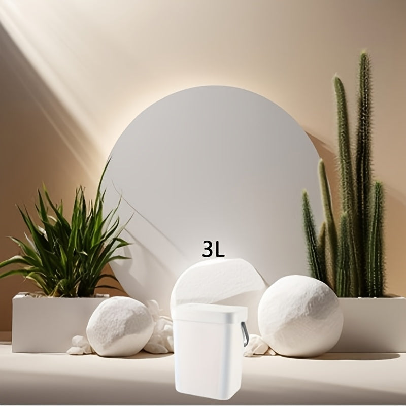 3L/5L Under Sink Trash Can with Lid Leak-Proof Plastic Bin for Kitchen Bathroom Bedroom