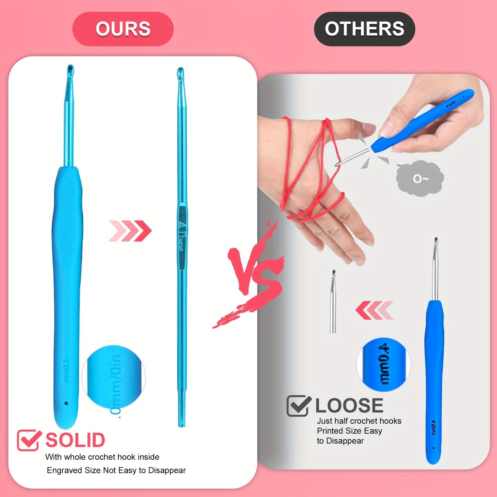 59-Piece Crochet Kit for Beginners with Metal Hooks Yarn Balls Needles and Case