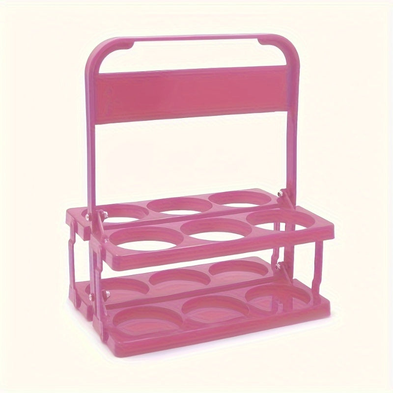 Plastic Beer Caddy for Outdoor Camping and Home Use Portable Foldable Beverage Organizer