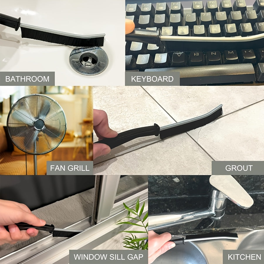Escoba de silicona con mango extendido, cabezal giratorio, ecológica, versátil