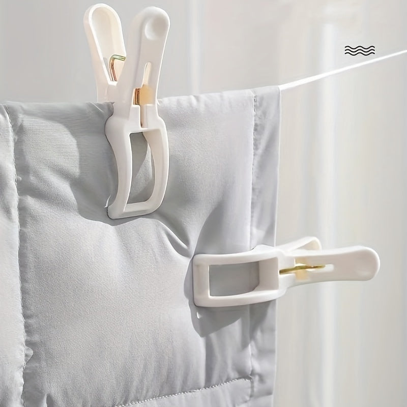 Pack of 5 Large Weather-Resistant Plastic Clothespins for Laundry and Hanging