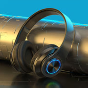 Auriculares inalámbricos para juegos con control de volumen, carga USB, diseño plegable para teléfonos móviles, anime, películas y videojuegos