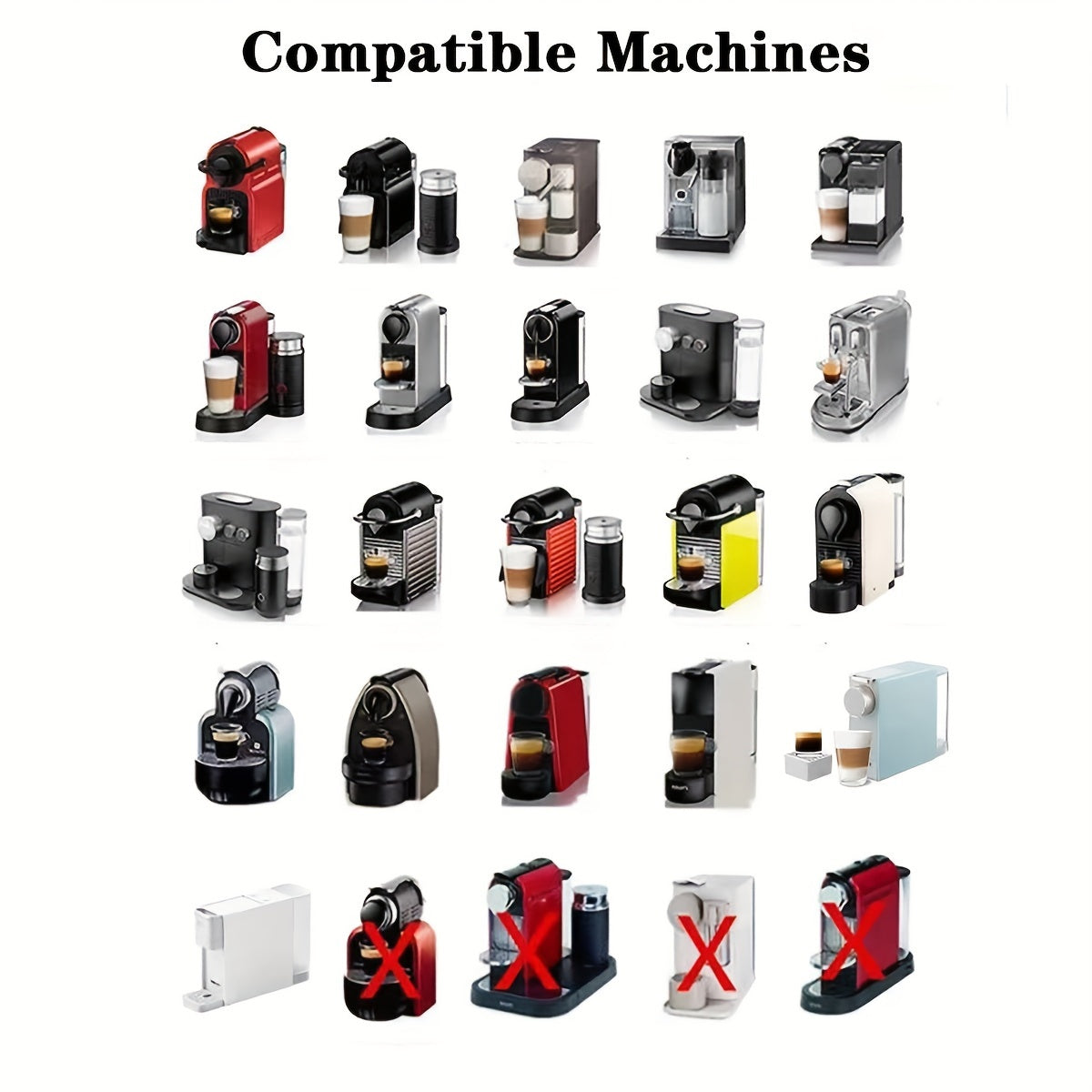 3, 4 yoki 6 ta qayta ishlatiladigan qahva filtrlaridan iborat to'plam, 20ml sig'imga ega. Ushbu filtrlar Nespresso mashinalari bilan to'liq mos keladi va oshxonada foydalanish uchun qulay qoshiq va cho'tka bilan birga keladi.