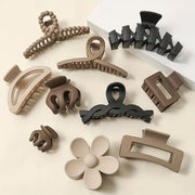 Set of 10 Large Hair Claws for Women Matte Finish Non-Slip Grip Strong Hold for Thick Hair