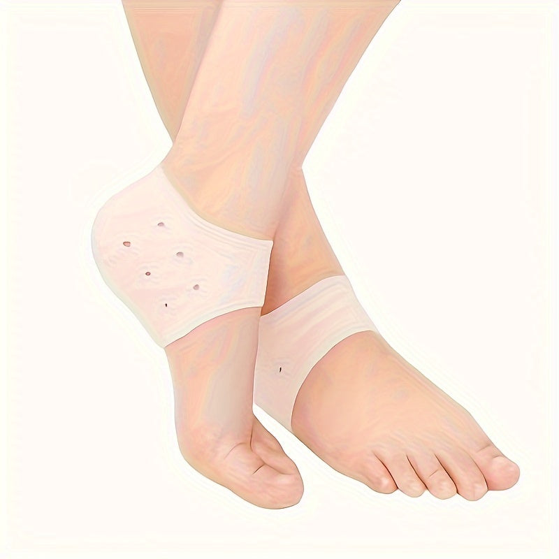 Unisex Gel Heel Cushion Sleeves for Cracked Heels Callus Removal