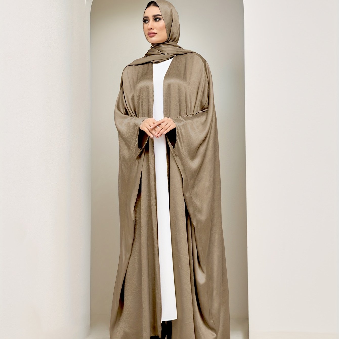 Pañuelo de mujer talla grande de gasa, bata suelta grande, ropa islámica