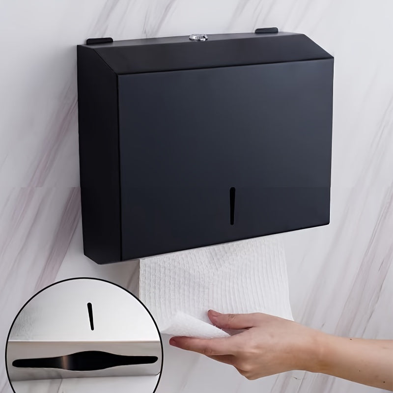 Stainless Steel Wall Mount Paper Towel Dispenser for Bathroom and Commercial Use