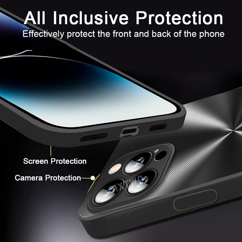 Laser Shockproof Phone Case for iPhone 11-16 Pro Max Plus with Lens Protector