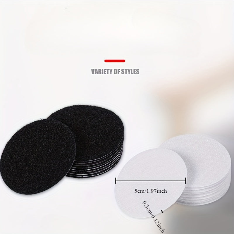 15 ta qayta ishlatiladigan ikki tomonlama yopishqoq padlar to'plami - Qoldiqsiz, gilamlar, stol qoplamalari va divanlarni mustahkamlash uchun anti-slip - Oq Dacron va Spandexdan tayyorlangan