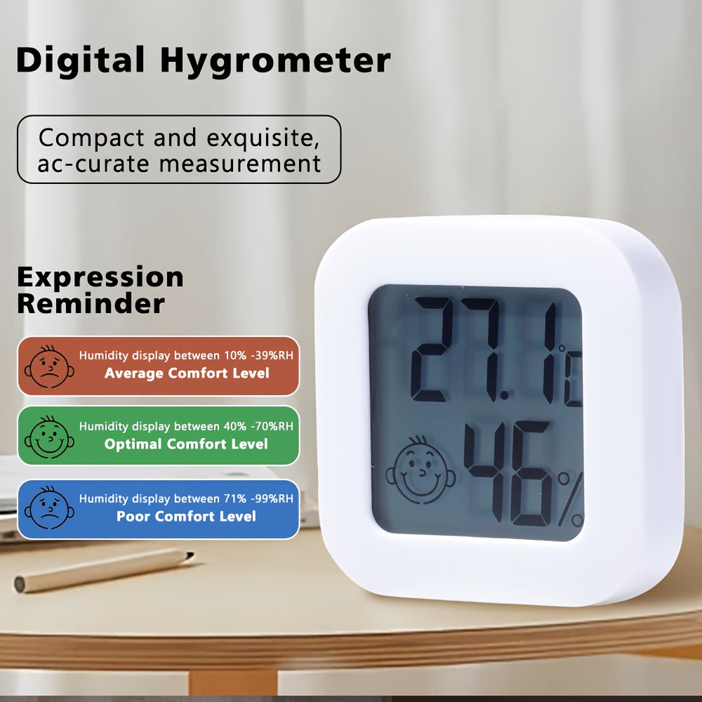 Termómetro digital para temperatura y humedad Pantalla Alimentado por batería Plástico