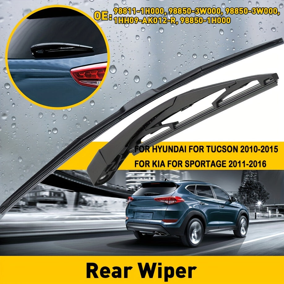 Universal Rear Wiper Arm Blade Replacement for SUV Tint Black 2010-2016