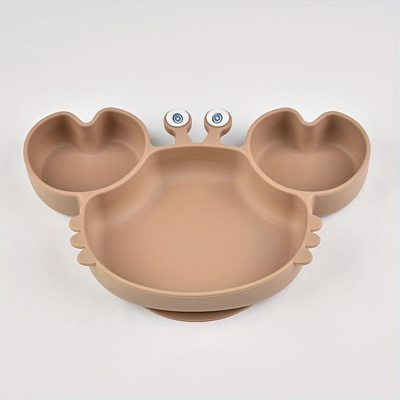 Silicone Toddler Feeding Plate with Suction Cup Cute Safe BPA-Free Dishwasher Safe