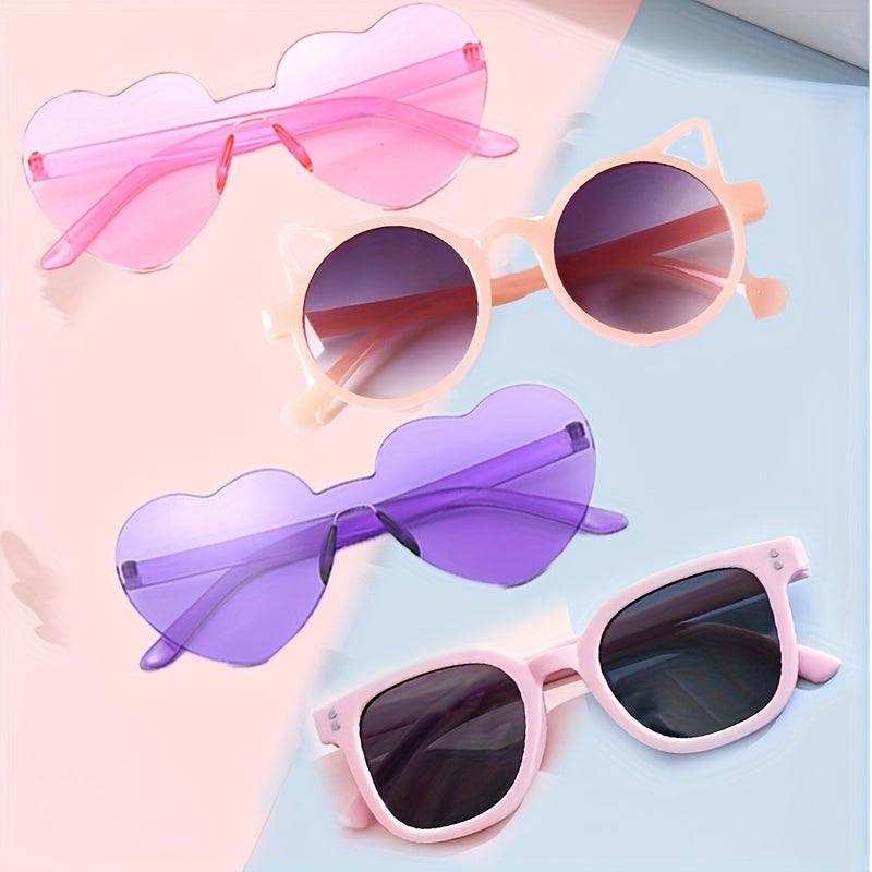 4 dona O'smirlar uchun ayiq quloqli ramkali modali ko'zoynaklar, ochiq havoda himoya qilish uchun, basseyn partiyalari va maxsus tadbirlar uchun sovg'a sifatida ideal.